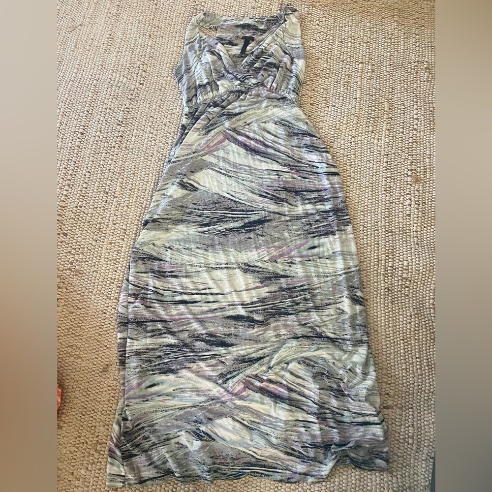 Soma Elegant Maxi Dress in Gray and Purple
